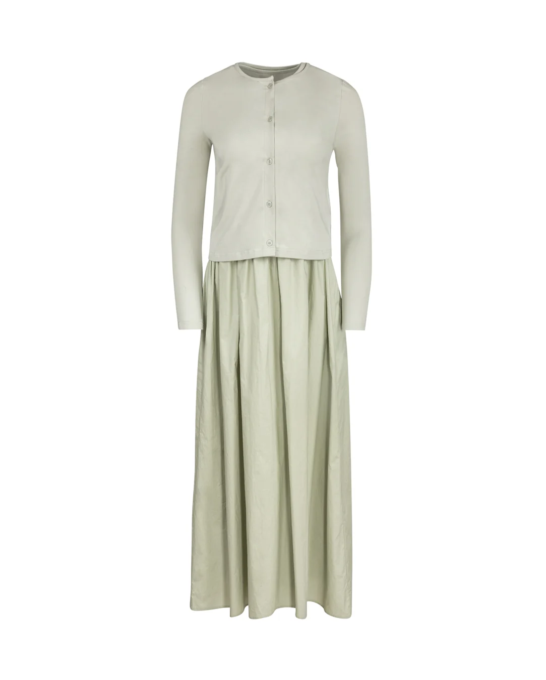 T-Shirt And Poplin Jumper