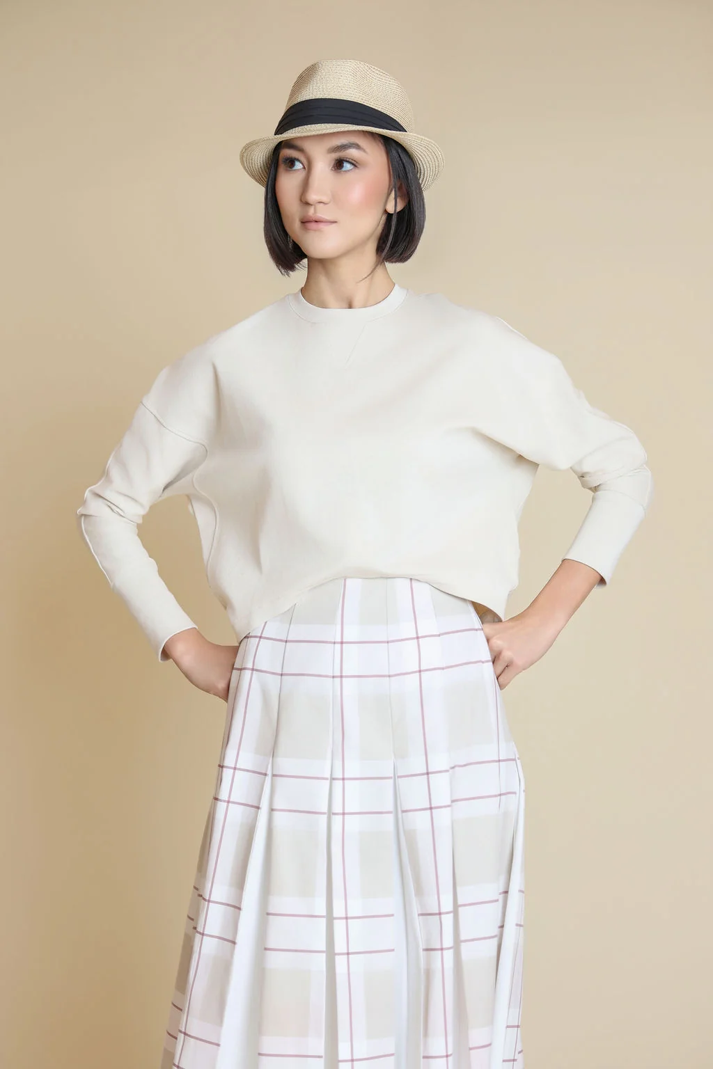 Tal Plaid Invert Pleat Skirt - Image 4