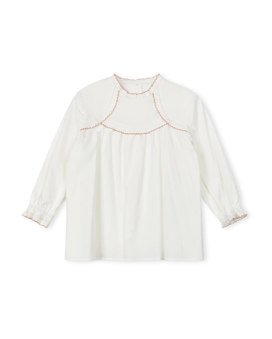 Tally Embroidered Scalloped Trimming Shirt