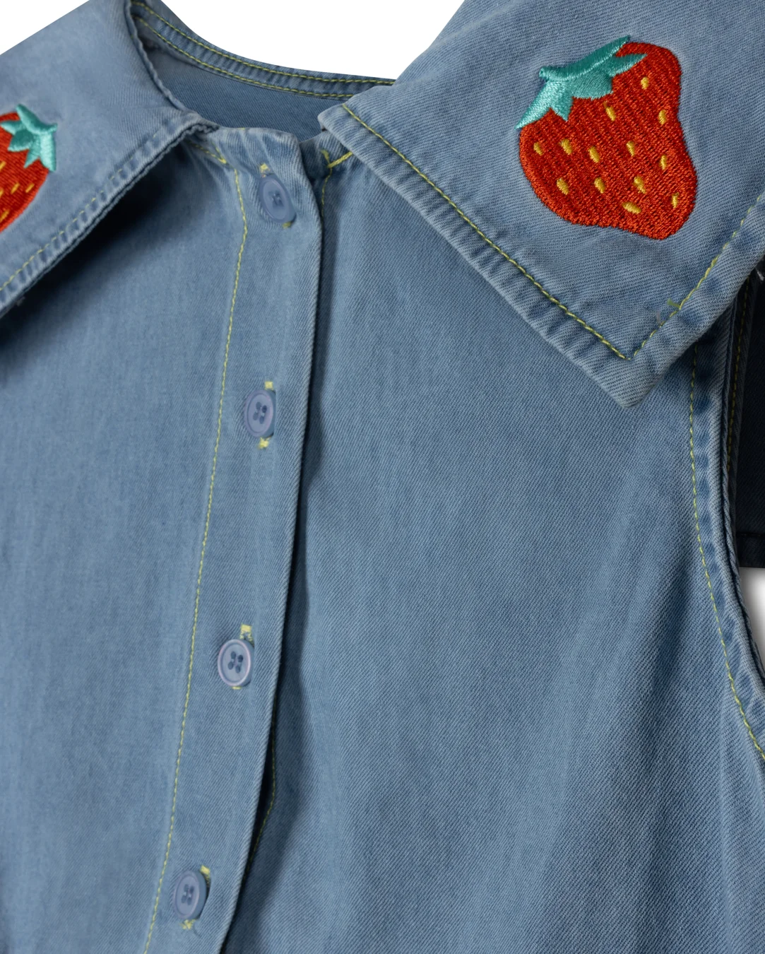 Tate Strawberry Denim Jumper - Image 2