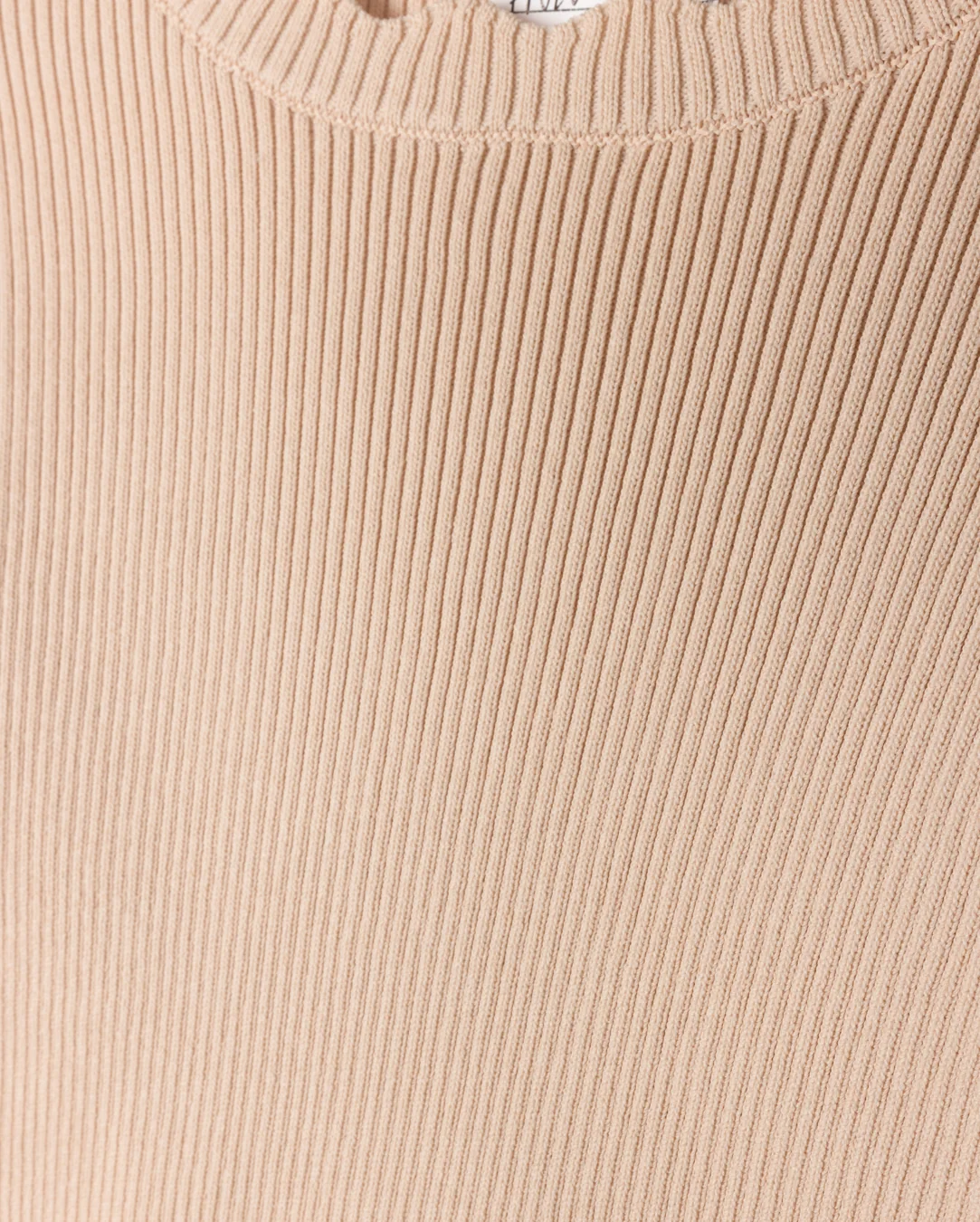 Thin Ribbed Scalloped Trim Sweater - Image 2