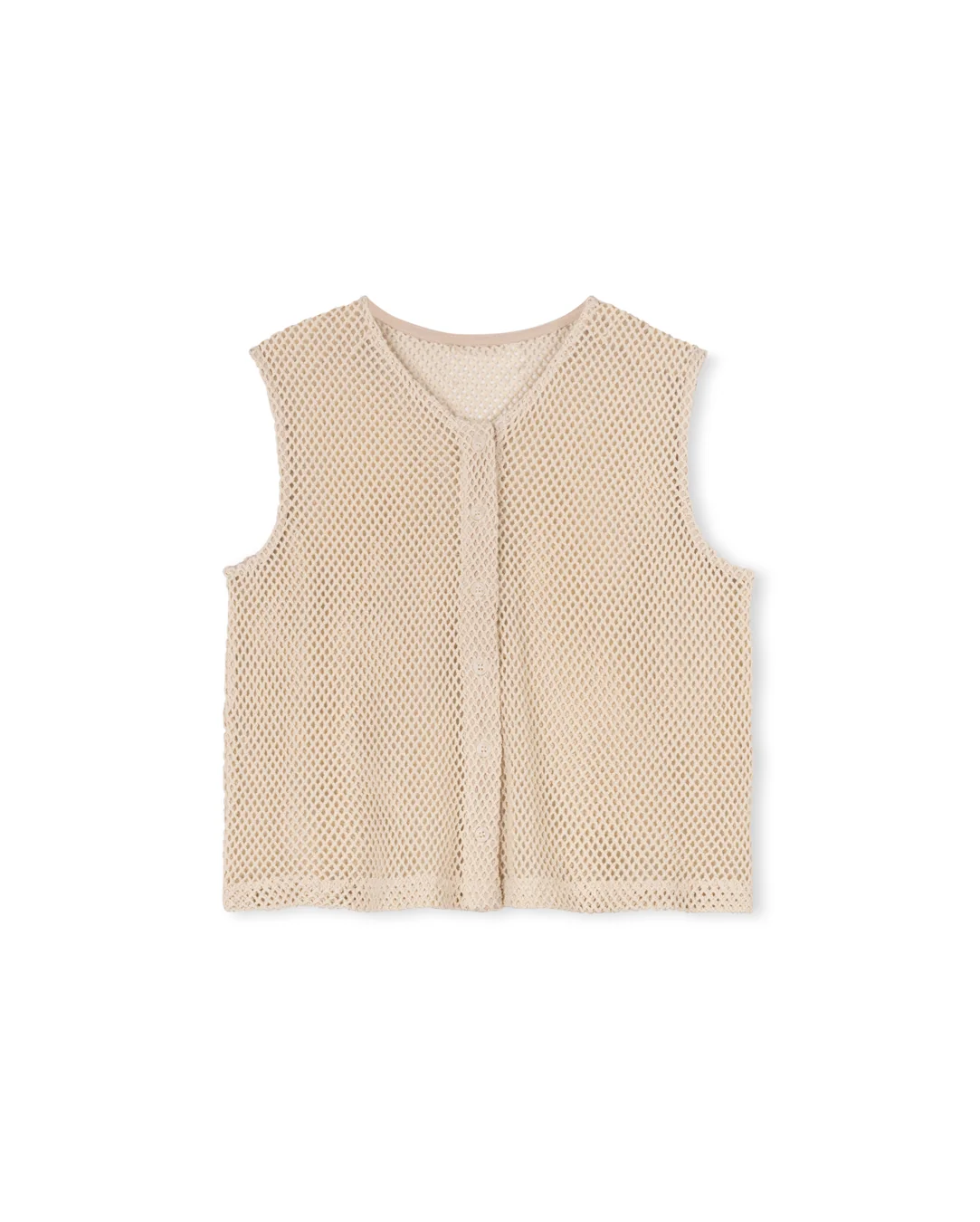 V-Neck Crocheted Vest