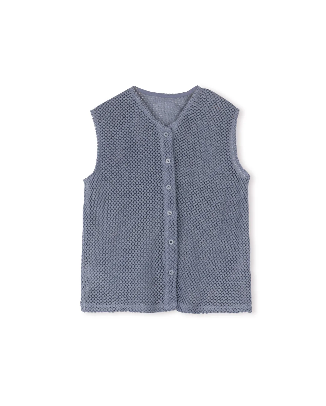 V-Neck Crocheted Vest - Image 3