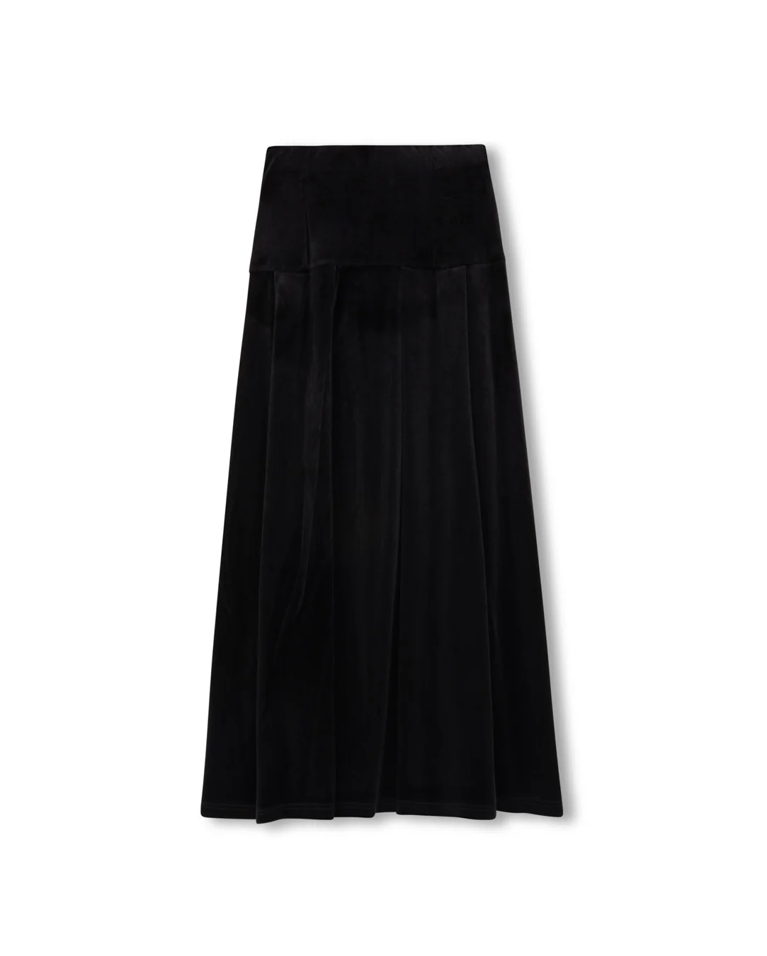 Velour Drop Waist Pleat Skirt