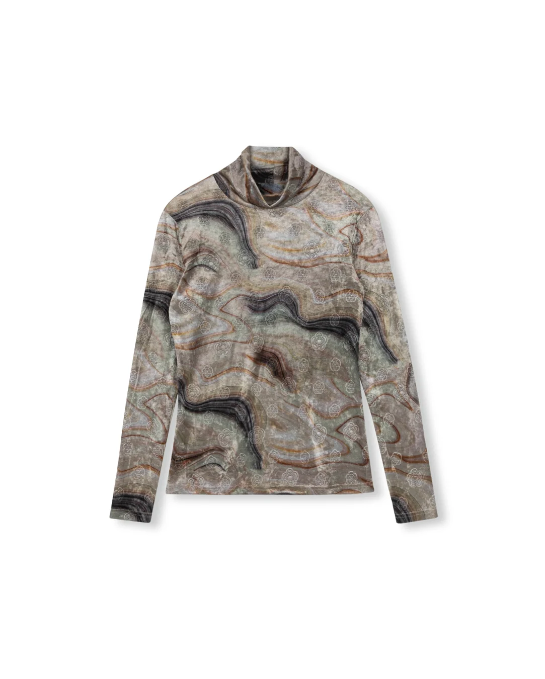 Velour Fitted Turtleneck - Image 3