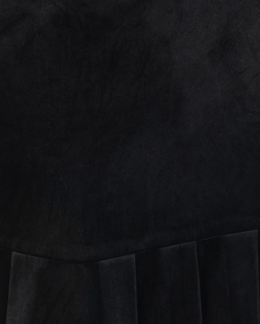 Velour V Waist Pleat Jumper - Image 2