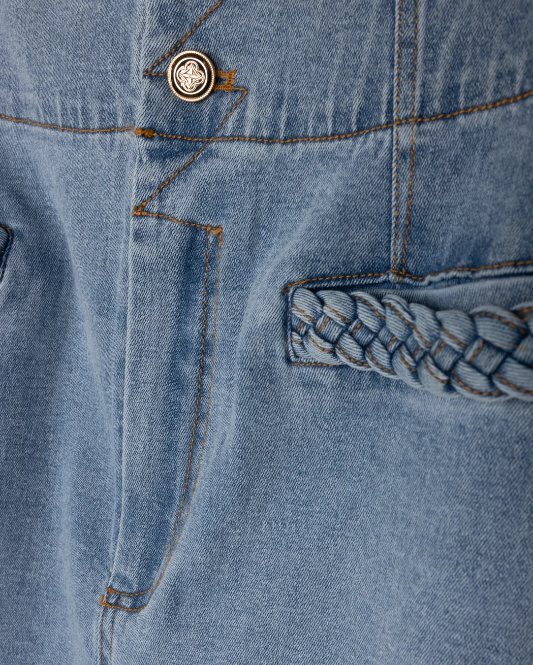 Washed Denim Midi Skirt - Image 2