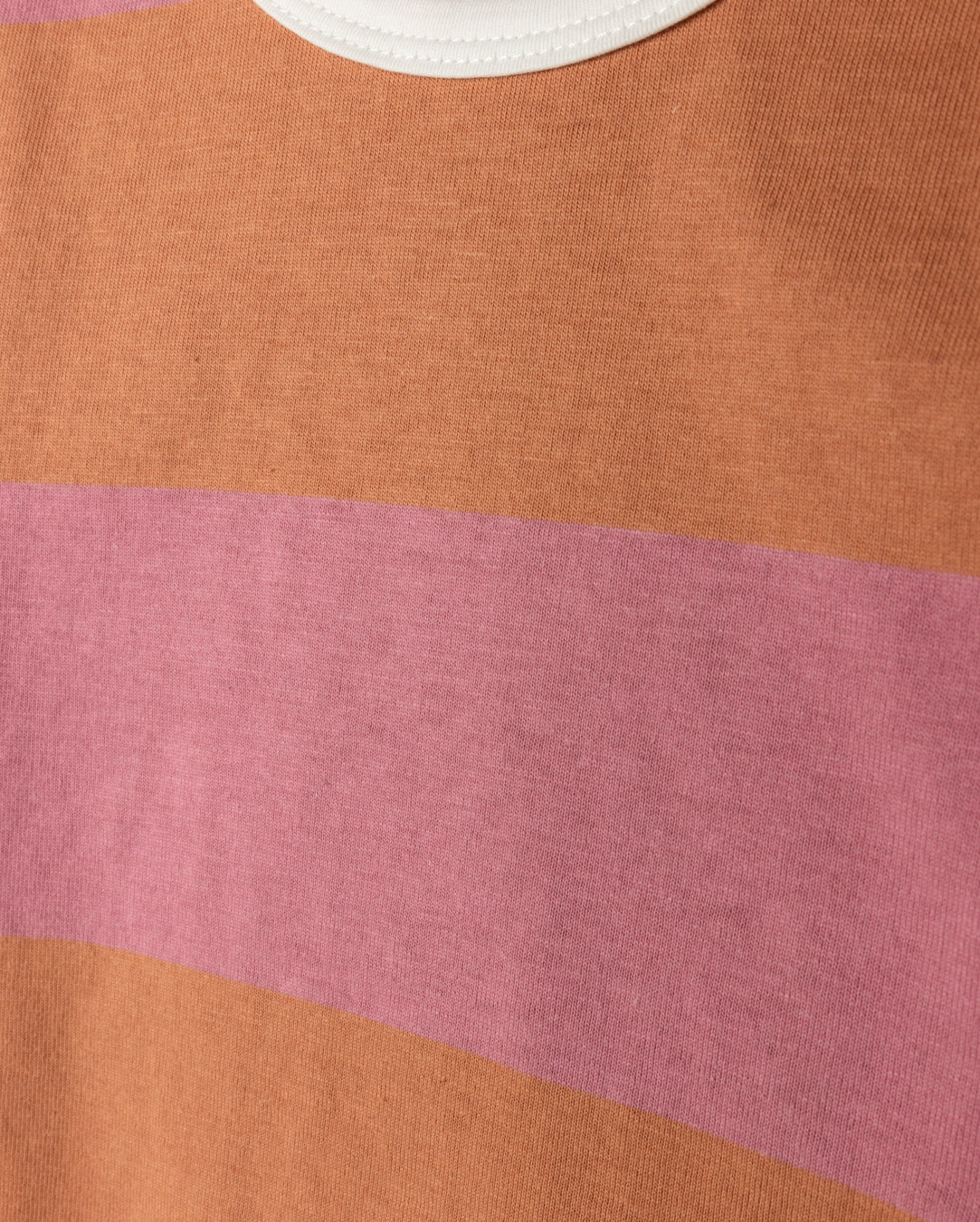 Wide Striped Neck Trim T-shirt - Image 6
