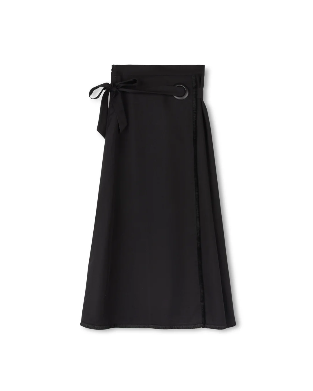 Wrap Maxi Skirt With Tassel Trim Design - Image 2